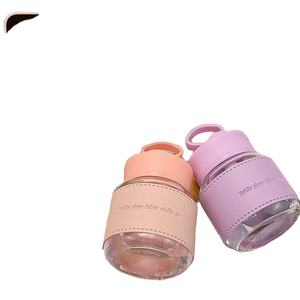 Mini tasse de 300ml avec <span class=keywords><strong>gaine</strong></span> en cuir, support pour téléphone, récipient à boisson en verre à soda étincelant - Product Image 1