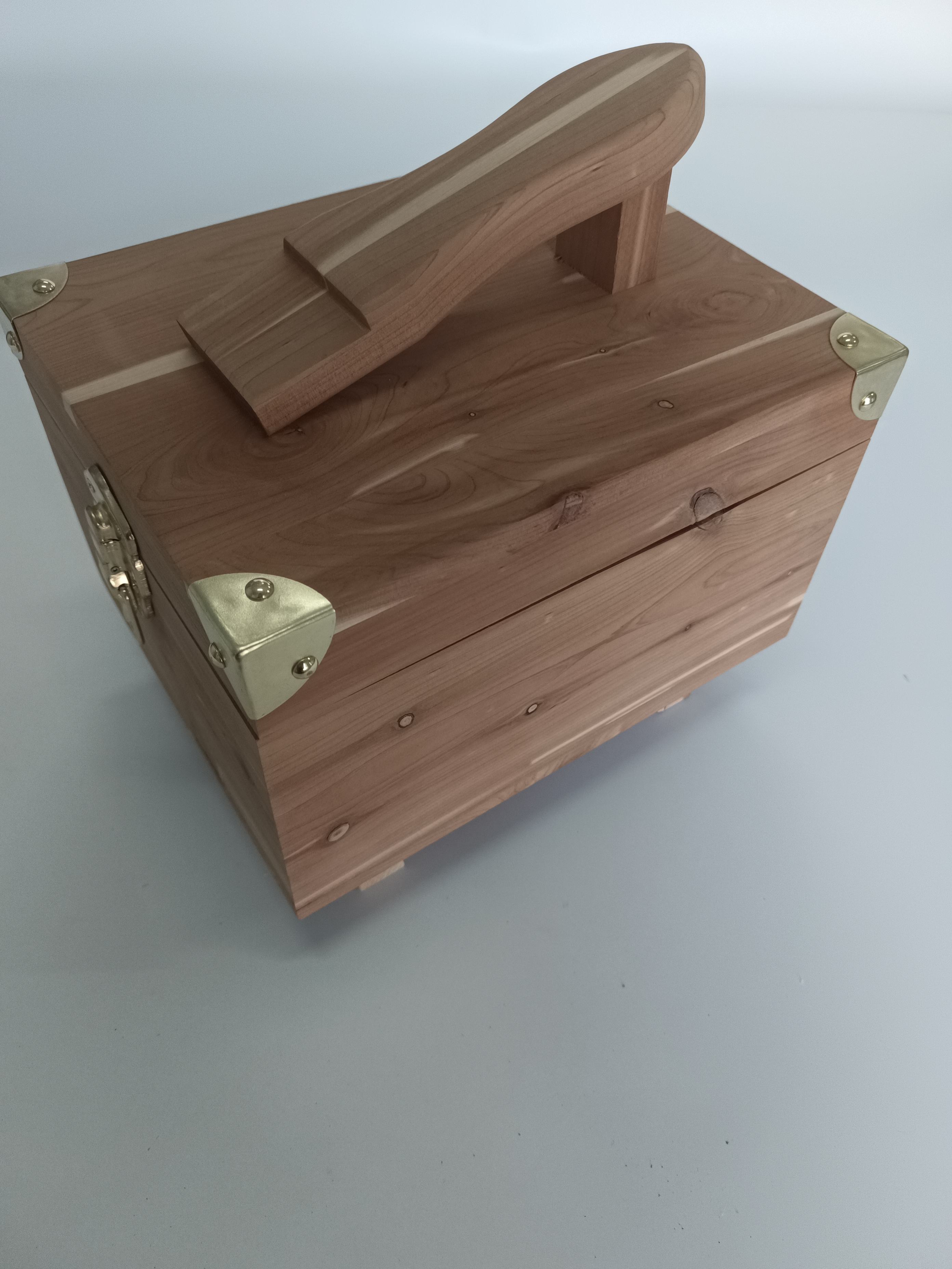 Caja de madera para el cuidado de los zapatos, caja de madera de