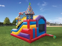 Château gonflable de videur gonflable du carnaval 5-en-1 avec le combiné de glissière pour des enfants