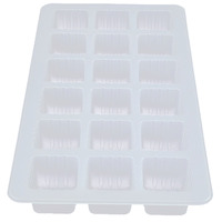 Boîte en plastique blister jetable personnalisée à 18 grilles récipient rectangulaire d'emballage alimentaire de 5mm d'épaisseur pour gâteau et boulettes de riz
