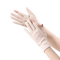 Gants d'été pour femmes, unis, à doigts entiers, en coton/élasthanne, antidérapants, compatibles écran tactile, pour cyclisme, travail et usage quotidien