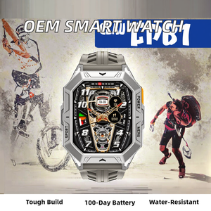 Leadoys Android Wearable Smartwatch 2,13 Zoll AMOLED-Display Wasserdicht 1 ATM Quadratische Form <span class=keywords><strong>3</strong></span> Monate Akkulaufzeit KI-Sprachassistent - Product Image 2