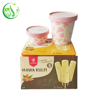 Caja de Cartón para Alimentos Congelados, Biodegradable y Ecológica, con Impresión Personalizada al por Mayor, con Relieve y Laminado Mate para Envasado de Helados