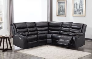 Sillón Reclinable de Cuero Sintético con Portavasos de Frank Furniture, Sofá Cómodo de 3 Plazas con Mesa Abatible - Product Image 2