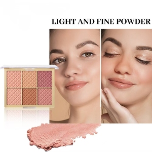 Nueva Paleta de <span class=keywords><strong>Rubor</strong></span> Mineral Vegano Mate Iluminador a Prueba de Agua de 6 Colores - Fácil de Aplicar, Polvo Fino de Larga Duración, Logotipo Personalizado ODM - Product Image 2