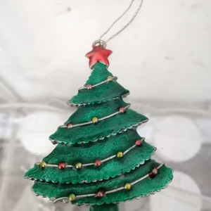 Hanging Ornament Zinc Alloy <b>Christmas</b> <b>Tree</b> Decoration Round <b>Gold</b> Color Factory Wholesale Price - Product Image 4