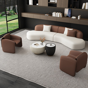 Moderno sofà da soggiorno semplice e curvo sezionale <span class=keywords><strong>per</strong></span> unghie Studio Hotel officina centro commerciale-comodi <span class=keywords><strong>mobili</strong></span> in attesa - Product Image 5