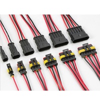 Conector de cable flexible de conexión rápida eléctrica automotriz impermeable de 1 pin M/F