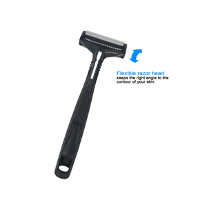 Rasoio di sicurezza per peli del <span class=keywords><strong>corpo</strong></span> a <span class=keywords><strong>lama</strong></span> singola con protezione nera - Product Image 4