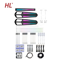 Lumières d'ambiance en cristal de luxe et caches de haut-parleurs LED Grilles de haut-parleurs multicolores pour Porsche Cayenne 2018-2023