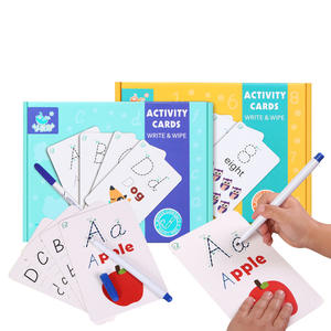 Alfabeto de madera para educación temprana para niños, tarjeta de práctica para guardería, cuaderno de escritura para iluminación preescolar - Product Image 1