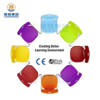 Chaise d'école empilable ergonomique et écologique en plastique PP respirant avec structure en acier pour un apprentissage collaboratif actif et moderne