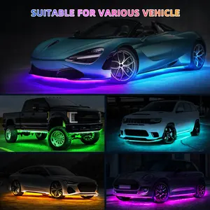 Dream Color Car Underglow Light Chasing RGBIC RGB Led Strip APP Remote Control Underbody Neon Light Under Glow Lights For Car