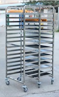 Chariot de séchage empilable en acier inoxydable 304 avec grille en fil métallique, soudé et découpé à maille plate, pour boulangerie