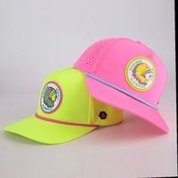 Gorra de Béisbol Personalizada de 5 Paneles, Impermeable, de Poliéster, con Orificios Cortados a Láser, Gorra Deportiva para Papá, Gorra de Golf Perforada, Diseño de Gorra con Cuerda, Logotipo de Parche