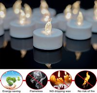 Luces LED tipo vela, velas brillantes sin llama para iluminación de eventos