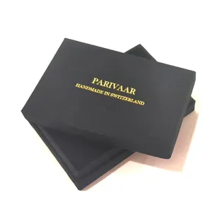 Customized Luxury Apparel Cardboard Packaging 2 Piece Rigid Boxes Removable Lid Base Featuring Gold Foil Embossing Stamping