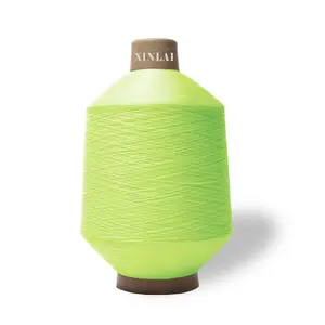 Free Sample Dope Dyed Polyester High Stretch Yarn 75D/36F/2 Copy Nylon Yarn For Socks