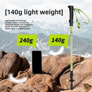 Bâtons de randonnée en fibre de carbone pour enfants, antidérapants, <span class=keywords><strong>ultra</strong></span>-légers, télescopiques, avec verrou de sécurité, béquilles, pour l'escalade, la randonnée, le camping, portables - Product Image 3