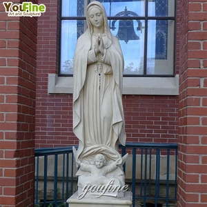 Statue de sculpture religieuse en marbre de pierre naturelle d'extérieur, <span class=keywords><strong>Marie</strong></span> avec l'enfant <span class=keywords><strong>Jésus</strong></span> - Product Image 4