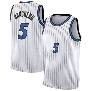 สำหรับผู้ชาย # เสื้อบาสเก็ตบอล 5 Paolo Banchero แบบปักลาย รุ่น City Edition สำหรับผู้ใหญ่ ระบายอากาศได้ดี ไซส์พลัส - Product Image 3