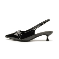 Nouvelles Sandales d'été 2025 à Talons Aiguilles Pointus Grande Taille avec Boucle Cheville et Bride Arrière en Cuir PU pour Femme – Collection Luxe