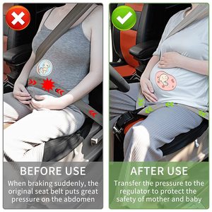 Ceinture de sécurité réglable pour femme enceinte avec harnais 3 points et fermoir métallique pour un confort maternel - Product Image 2