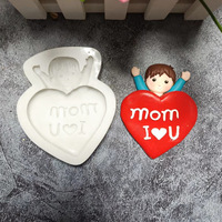 Moule en silicone pour la fête des mères, trophée rose, décoration de gâteau, moule de cuisson DIY