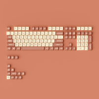 Akko Mocha Bear Keycap Set 122 touches pour 65% TKL 1800 Compact Full Size Layout Keycaps
