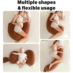 Oreiller de maternité intégral en forme de U <span class=keywords><strong>avec</strong></span> housse amovible pour la grossesse, confortable pour les mamans enceintes, OEM pour le sommeil - Product Image 5