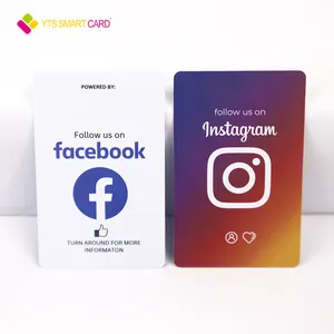 YTS Custom Printing Programmable QR Code Social Media Plastic Pay Review Nfc Stand Google Play Gift Business Card