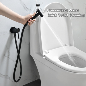 Valve de chasse d'eau moderne mains libres pulvérisateur de bidet en or brossé toilette eau chaude froide bidet mural pulvérisateur de bidet en laiton - Product Image 5