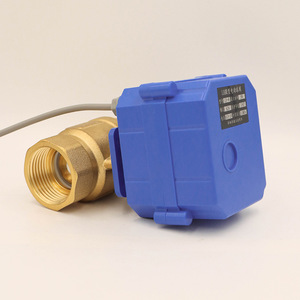 Vanne à bille électrique miniature à haut débit DN25, construction en laiton durable, commande manuelle à solénoïde, eau, gaz, huile, OEM - Product Image 4