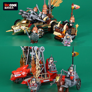 Modèle de tour de siège à assembler, jouet de construction en blocs à assembler pour garçon, thème Trois Royaumes <span class=keywords><strong>Xiaoxiao</strong></span>, cadeau décoratif de collection - Product Image 4