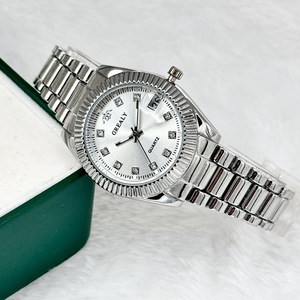 Orologio al quarzo da donna GREALY Casual da donna con denti impermeabili orologio da polso con cinturino in acciaio inossidabile da 16mm - Product Image 2