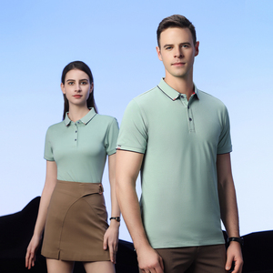 Chemise de golf unisexe de luxe décontractée pour homme, personnalisée, brodée, en piqué uni, respirante, de haute qualité, populaire, collection 2024 - Product Image 1