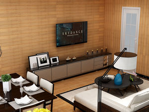 Panel de pared acústico de bambú Panel de pared insonorizado de bambú carbonizado Absorción de ruido de bambú Panel de pared acústico - Product Image 3