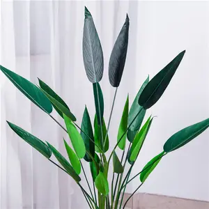 Árbol de plantas artificiales, decoración para <span class=keywords><strong>el</strong></span> hogar y la Oficina, cielo verde, pájaro, planta, plátano, venta al por mayor - Product Image 4