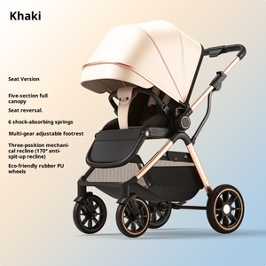 Poussette de luxe <span class=keywords><strong>3</strong></span>-en-1 Wisesonle <span class=keywords><strong>V8</strong></span>, OEM, cadre en acier inoxydable, tissu Oxford, capacité de charge de 15 kg pour 0-<span class=keywords><strong>3</strong></span> ans - Product Image 2