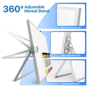 Fournitures de bureau, tableaux blancs magnétiques double face multi-usages de petite taille 12*16 pouces pour la salle de classe, les enfants, avec cadre en aluminium - Product Image 2