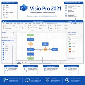<span class=keywords><strong>Visio</strong></span> Professional 2021, Software de Oficina, Licencia Digital, Activación Global, Uso de por Vida, Entrega Instantánea <span class=keywords><strong>en</strong></span> Línea, 100% Funcional - Product Image 2