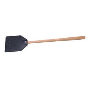 Raquette à abeilles et guêpes portable en cuir avec long manche en bois - Product Image 4