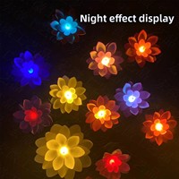 Lampe Bougie LED Sans Flamme en Forme de Fleur de Lotus, Flottante, à Piles, pour Festivals, Vente en Gros, Noël, Mariages, Fêtes, Décoration Intérieure