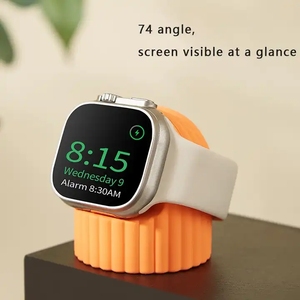 Support de <span class=keywords><strong>chargeur</strong></span> en Silicone vague mignon <span class=keywords><strong>pour</strong></span> <span class=keywords><strong>Apple</strong></span> <span class=keywords><strong>Watch</strong></span> <span class=keywords><strong>Serie</strong></span> 9 8 <span class=keywords><strong>7</strong></span> 6 5 <span class=keywords><strong>pour</strong></span> IWatch 49MM 41mm 44mm Base de support souple de bureau de charge - Product Image 6