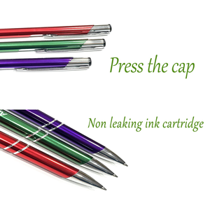 Bulk Custom Logo Pens Metal Ballpoint Pen Promotional Advertising Gift 1.00mm Black Ink Pen - Product Image 2