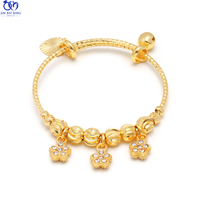 Jxx Bracelets pour enfants en or 24K, avec pendentif cœur en diamant, design mode, vente en gros usine