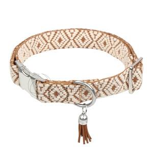Custom Jacquard Webbing Adjustable <b>Dog</b> <b>Collar</b> Decorative Metal Buckle Fashion Pet <b>Collar</b> <b>For</b> Outdoor <b>Training</b> - Product Image 4