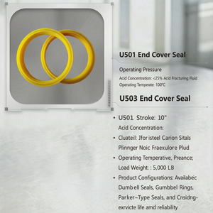 ซีลยางปิดปลาย U501 สำหรับปั๊มในบ่อน้ำมัน วัสดุ TPU ขนาด 10 นิ้ว ทนต่ออุณหภูมิสูง - Product Image 1