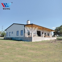 Structure en acier préfabriquée personnalisée, entrepôt en acier léger, petite villa, maison de construction en acier léger Barndominium
