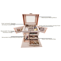 Lot de 2 organisateurs personnalisés avec logo, emballage de bague, boîte cadeau en velours, boîte à bijoux de luxe, grande boîte pour bijoux
